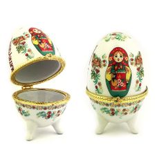 AKM-15 Matryoshka Porcelain Egg Open Up