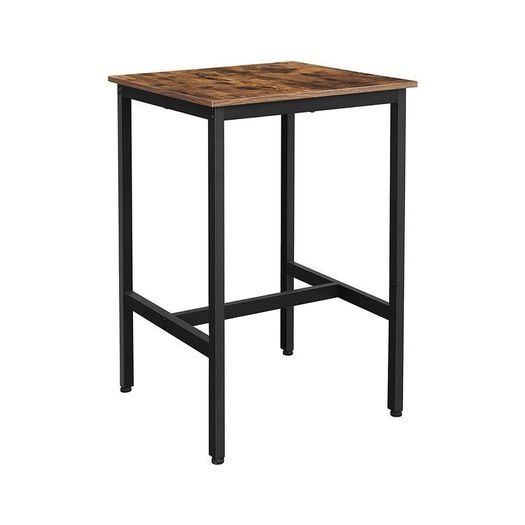 High bar table bar table, bar table, high dining table, lectern with sturdy steel frame, 60 x 60 x 92 cm, easy assembly, kitchen, industrial style, vintage brown-black