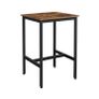 High bar table bar table, bar table, high dining table, lectern with sturdy steel frame, 60 x 60 x 92 cm, easy assembly, kitchen, industrial style, vintage brown-black Image 2