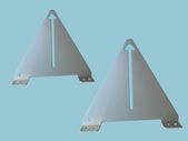 Narrow Boat Solar Panel Tilt & Flip Large Mounts (Pair)