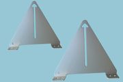 Narrow Boat Solar Panel Tilt &amp; Flip Large Mounts (Pair)