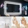 LED Bathroom Mirror with Lights,Bluetooth Dual Speaker,Anti-Fog,3 Color Temperature,Dimmable Brightness,Memory Function,Waterproof,Wall Mount Design,Tempered Glass (3 Light Modes, 120Lx70W CM) Image 2