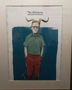 2014 Dave Kloc The Meltdown with Jonah Ray and Kumail Nanjiani Grampus Krampas Limited Edition Art Screen Print