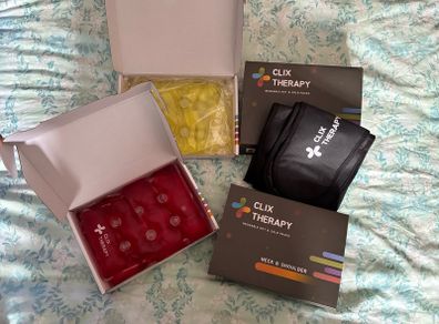 NEW Clix Therapy Hot & Cold Gel Pack Set + Back Support Belt