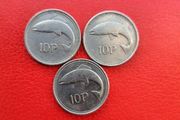 3 X 1990 Irish 10p