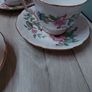 Vintage Aynsley 'Pembroke' Bone China Tea Set - 6 Cups & 6 Saucers - Made in England". Image 8