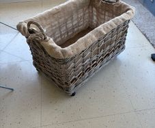 Large Wicker Storage / Log basket on Wheels