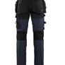 Blaklader work trousers 34R 4 way stretch navy/ black Image 3