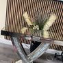 mirrored glass console table Image 3