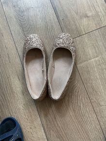 Golden shimmer sandals