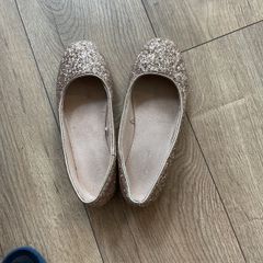 Golden shimmer sandals