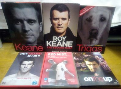 Roy Keane Book & Dvd Bundle Collection Triggs Red Mist Biography Etc.