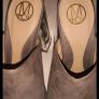 Grey Suede Mules Image 2