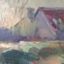 Norman Teeling..."Burrow Beach,Sutton" Gilt Framed Oil on Board Painting Image 7