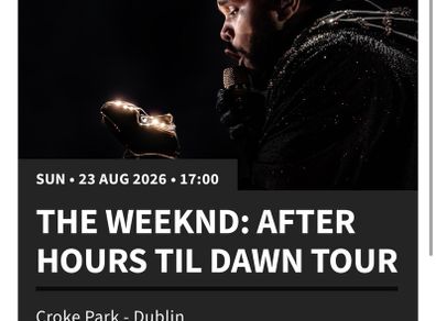 the weekend tickets  standing