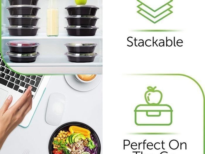NEW [30 Pack] Meal Prep Containers Reusable with Airtight Lids - Stackable Microwavable Dishwasher Safe Freezer Food Containers - Food Prep