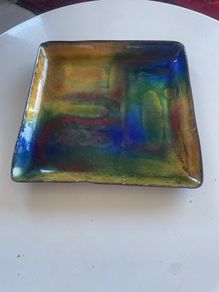 Vintage Small Enamel Tray/Trinket