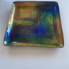 Vintage Small Enamel Tray/Trinket