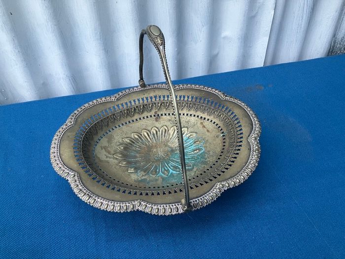 Brass and silver plate dish