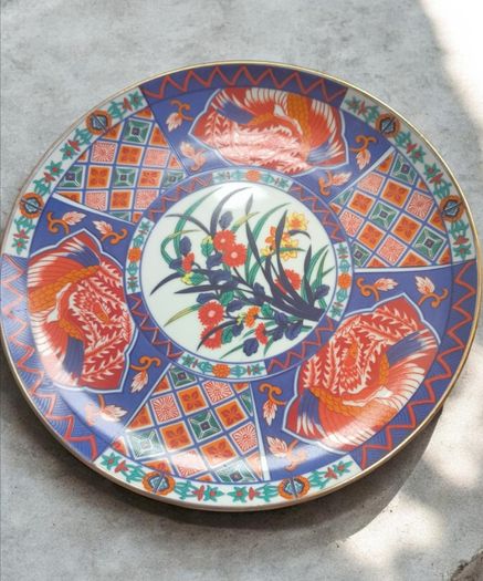 Vintage Japanese Imari Eiwa Kinsei Porcelain Plate Phoenix