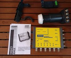 satellite 5 x 6 multiswitch + quad lnb