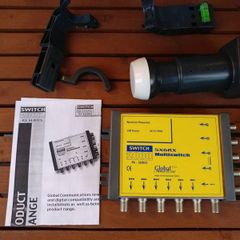 satellite 5 x 6 multiswitch + quad lnb