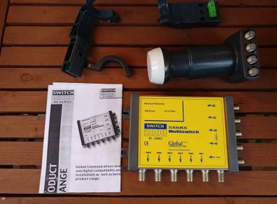 satellite 5 x 6 multiswitch + quad lnb
