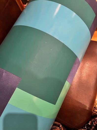 Free M&S ceiling shade teals and navy