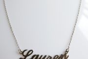 Vintage 925 Sterling Silver Lauren name Necklace