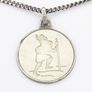 Vintage 925 Sterling Silver St Christopher Necklace Image 3