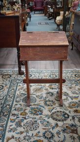 Irish Antique Wooden School Desk