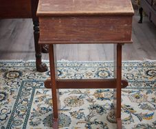 Irish Antique Wooden School Desk