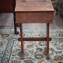 Irish Antique Wooden School Desk