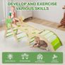 Climbing Frame with Soft Cushion, 7 in 1 Foldable Indoor Climbing Frame, Montessori Baby Toddler Climbing Toys Indoor, Climber Indoor Set with Arch, Ramp, Ladder (Dinosaur) Image 6
