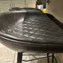 Three  black quilted kitchen bar stools Image 3