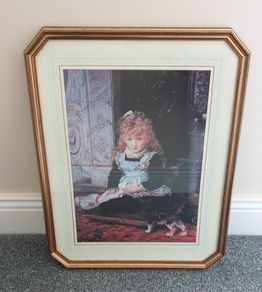 Framed picture "Puss in Boots" by John Everett Millias