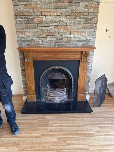 Free Fireplace with Marble Heart