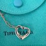 Tiffany and Co Open heart necklace with Diamante Authentic Image 2