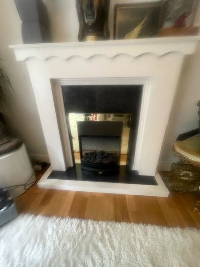 Freestanding Fireplace with electric fire