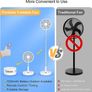 Portable Standing Fan with Remote Control, 7.5 Inch Foldable Pedestal Fans, 7200mAh Rechargeable Battery USB Powered Floor Fan, Height Adjustable, 4 Speeds Image 2
