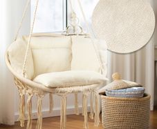Hanging Swing Chair for Home Garden with Pillow