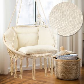 Hanging Swing Chair for Home Garden with Pillow