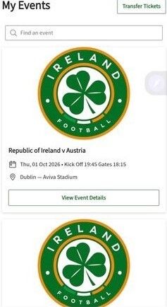 Ireland v Austria