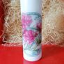 Mother's day birthday large decorative white candle set with flowers /roses /peonies design Image 2
