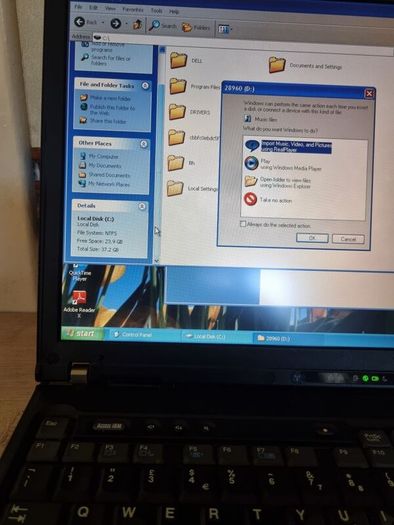 Vintage ThinkPad T42 Laptop Pentium M 1.7Ghz 1GB RAM 40GB HDD