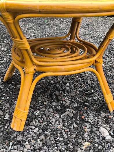 vintage wicker table