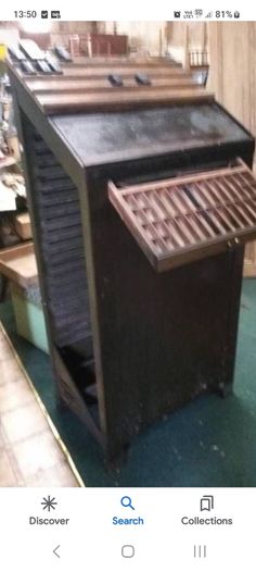 Vintage Steel Lethern Cabinet