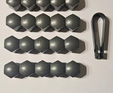 19mm 20PCS Grey Car Wheel Nut Caps Protection Covers Caps Anti-Rust Auto Hub Screw Cover Car Tyre Nut Bolt Exterior Decoration for wheels with 19mm wheel Bolts
