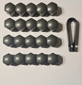 19mm 20PCS Grey Car Wheel Nut Caps Protection Covers Caps Anti-Rust Auto Hub Screw Cover Car Tyre Nut Bolt Exterior Decoration for wheels with 19mm wheel Bolts