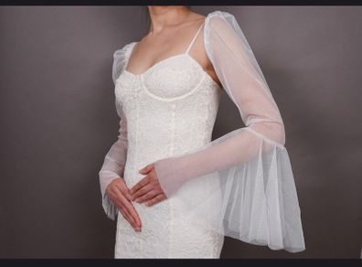 Ivory Detachable Wedding Sleeves